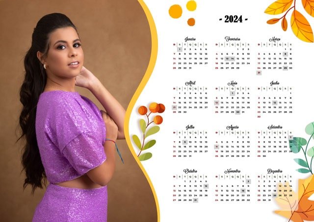 Calendário 2024 em PNG para Editar - 017
